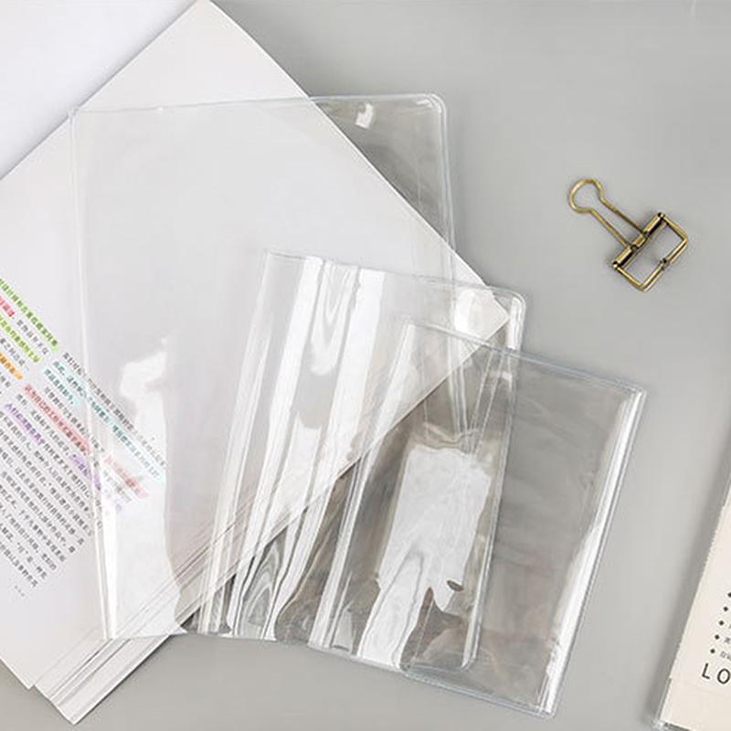 2Pcs Waterproof Pvc Transparent Protective Sleeve For A6 A5 Notebook Journal Planner Book Diary Protect Cover Office Supplies