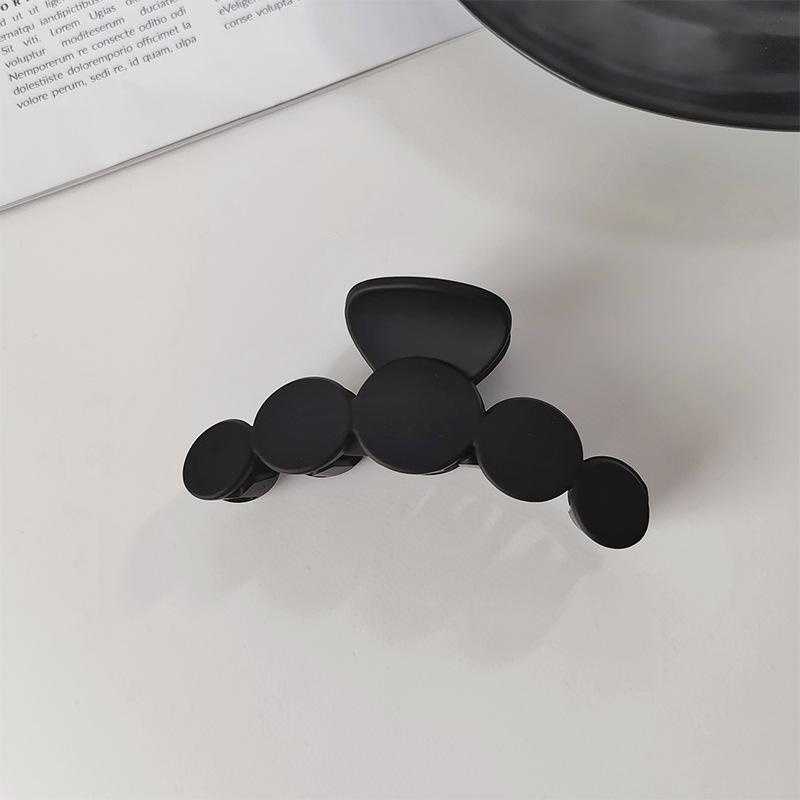 Women Elegant Black Geometric Plastic Hair Claw Lady Sweet Long Hair Holder Toothed Hair Clips Hairpins Fashion Hair Accessories