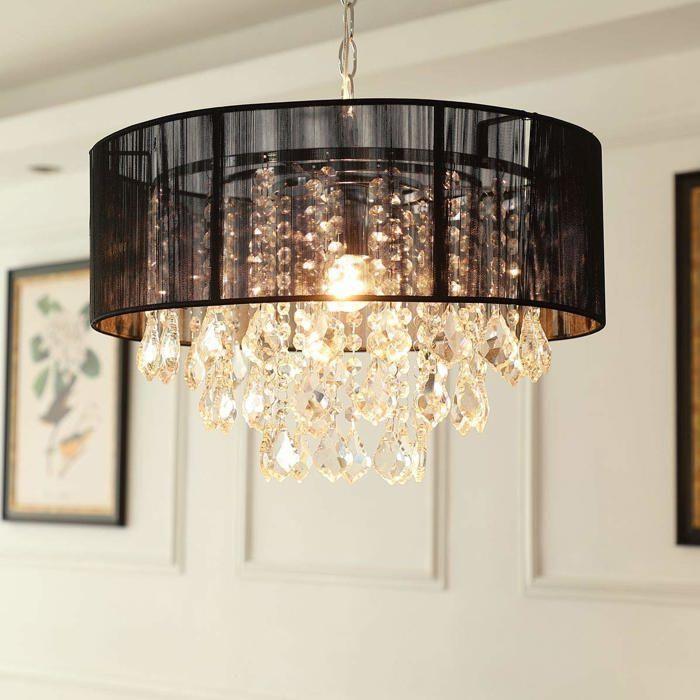 Lustre - Saint Mossi - SM-DY-1804002 - Cristaux K9 - Finition chromée - 1 ampoule E27