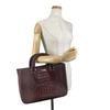 Kate Spade New York Croco Embossed Handbag Leather Brown Women Used