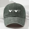 Soft And Heart-Shaped Design Adjustable Retro Unisex Baseball Cap Outdoor Sports Fishing Camping Fashionable Hat