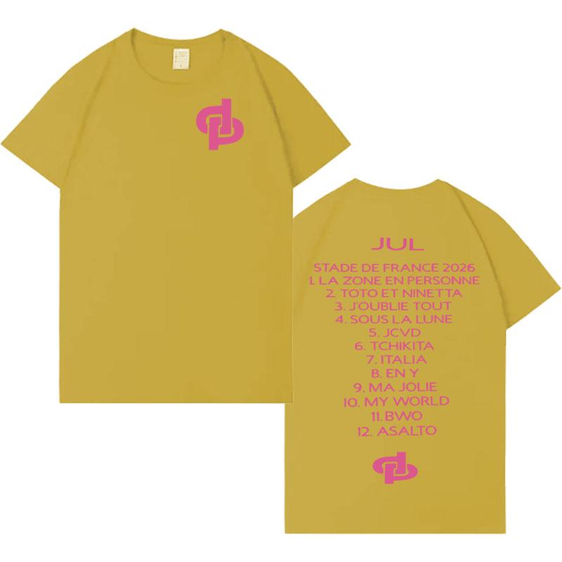 2026 Rapper Jul Moda Stampa Lettere T-shirt Uomo Donna Gotica Casual Girocollo T-shirt Manica Corta Oversize Accogliente T-shirt Unisex