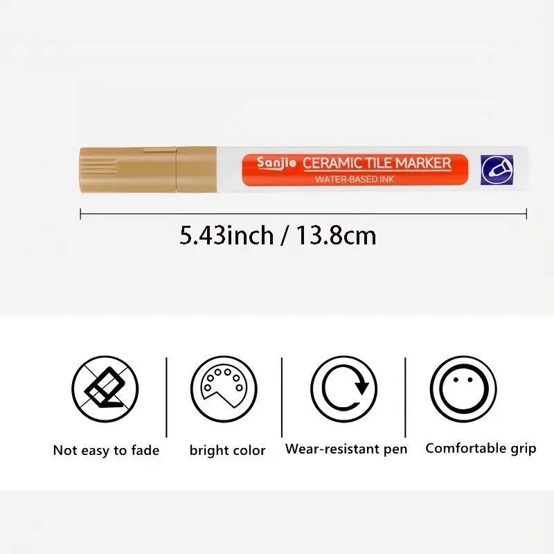 3pcs Tile Marker Grout Pen Wall Gap Sealing Repair Tool for Bathroom Floor Seam Easy To Use Durable Marking Pen for Tile Gap Filling