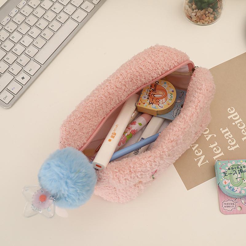 New Plush Storage Bag, Golden Fragrance Makeup Bag, Large Capacity, High-end Toiletries, Portable Travel Japanese Makeup Bag