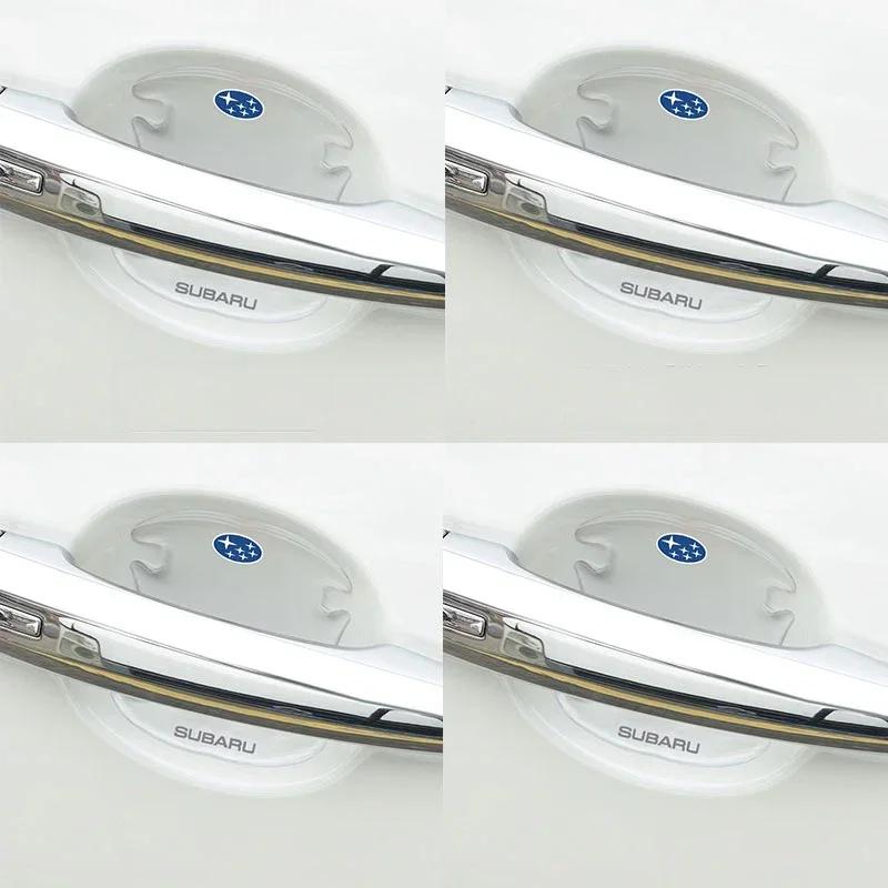 8Pcs Car Door Bowl Stickers for Subaru XV WRX BRZ FORESTER IMPREZA LEGACY OUTBACK STI Auto Handle Strips Protector Film Decals Z8