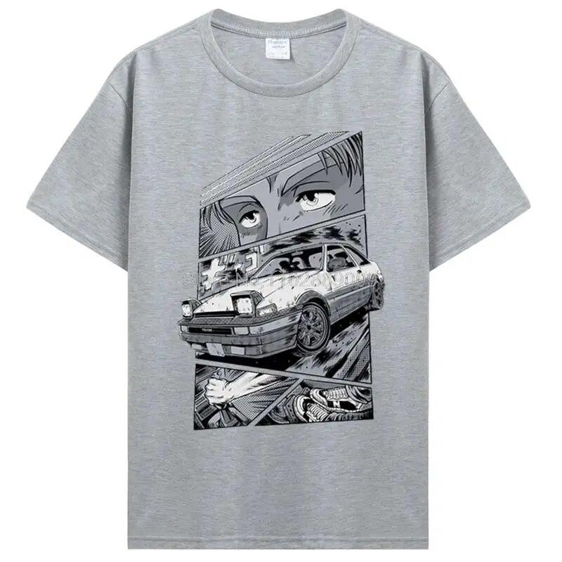 Classic Initial D T Shirt Unisex O-neck Cotton T-Shirt Unisex Hip Hop GTR Vaporwave JDM Car Tshirt Casual Daily Tee Streetwear