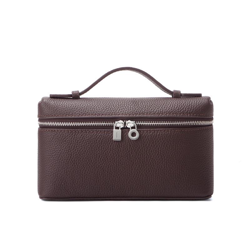 Sac Boîte à Lunch en Cuir de Vachette Pleine Fleur pour Femme, Nouveau Style 2025, Sac Blanc Porté Main/Bandoulière pour Téléphone