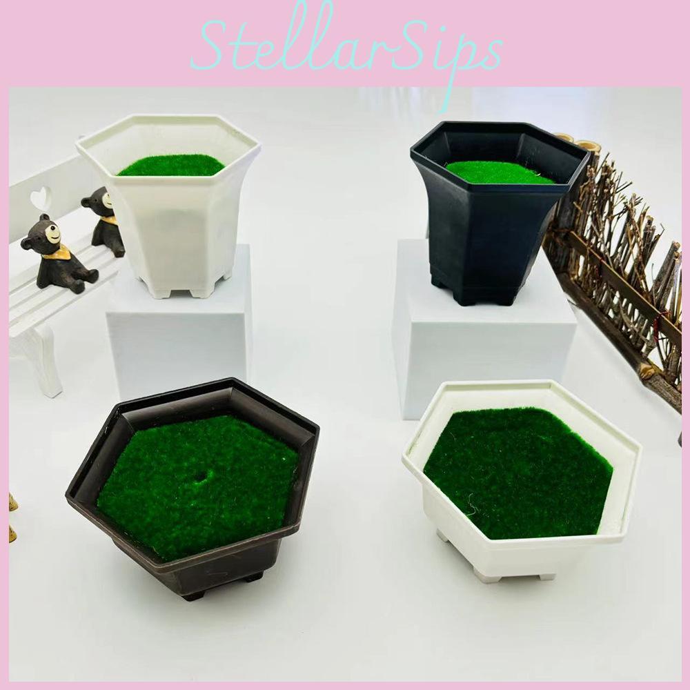 Hexagonal Geometric Bonsai Plastic Plant Flower Pot For Living Room Office And