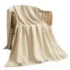 Muslin Blanket Summer Couch Throw Breathable Solid Color Muslin Wrap Cuddly Blanket for Bed Sofa Travel Holiday Use