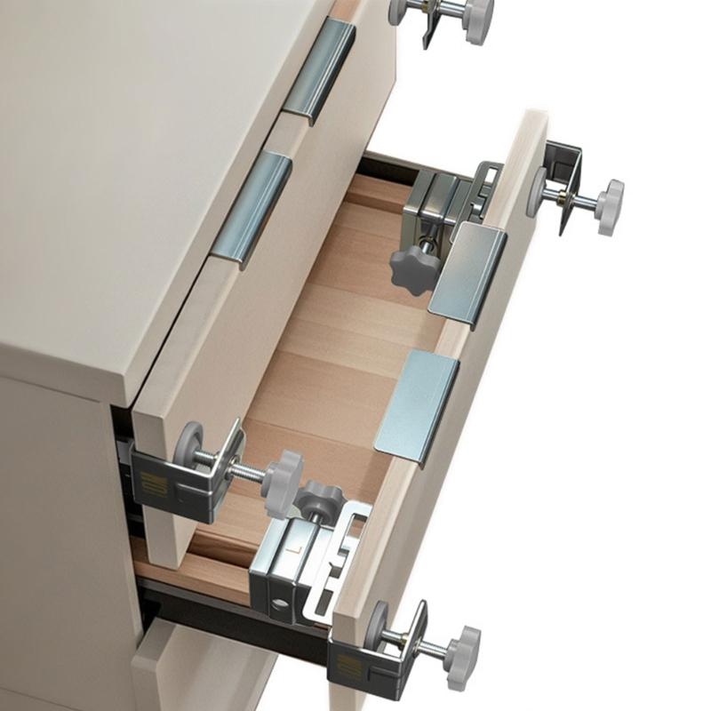 Strong Drawer Fixing Tool for Side Mount Installation Including Thick Plate & Movable Design Suitable for Easy Alignment