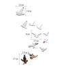 11Pcs Peace Dove Bird Shaped Acrylic Gold Sliver Mirror Stickers Wall Sticker Home Decoration Bedroom Living Room Decor
