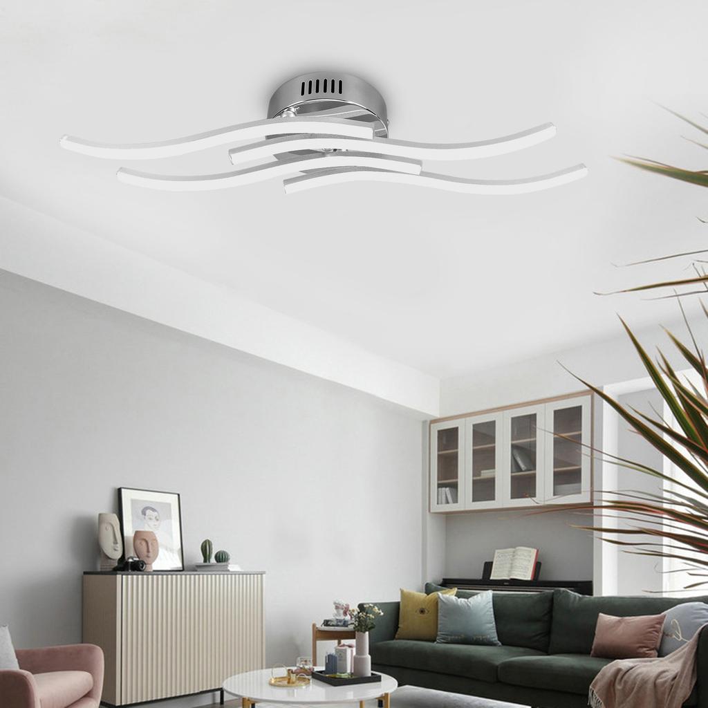 25W 140LED Ceiling Light Wavy Ceiling Lamp for Living Room Bedroom Kitchen Decor AC85‑265V Warm Light