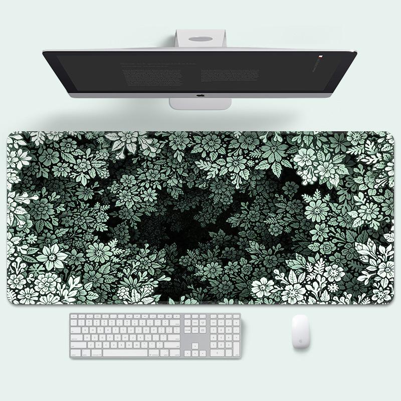 Minimalist texture wind flower mouse pad oversized hand pad non-slip desk pad keyboard pad simple advanced e-sports 800 * 300 * 3mm