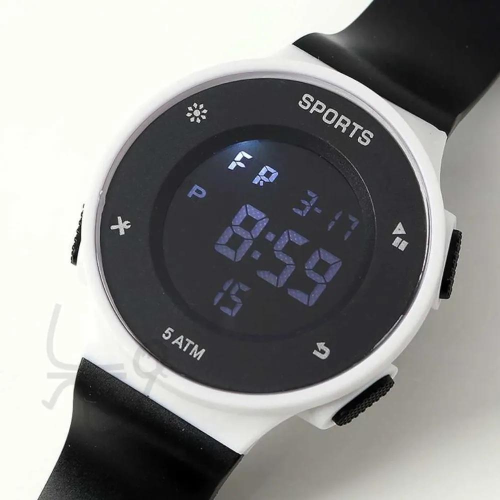 NeulWAYS Waterproof Digital Wristwatch Black White Hiking Watch Sports Watch