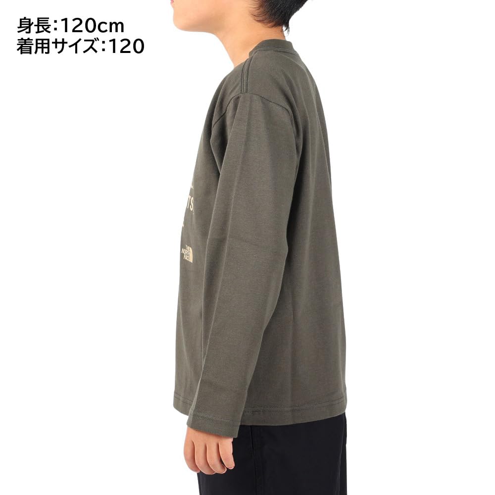 The North Face Long Sleeve Shiretokotoko Organic Shiretoko New Size 120 Kids' Tee, Unisex, Cotton, Taupe,
