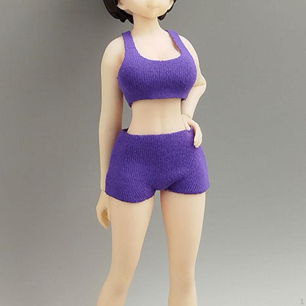 Sportweste Shorts Set im Maßstab 1/12 für Figurenkörper Miniatur BH und trendig beweglich