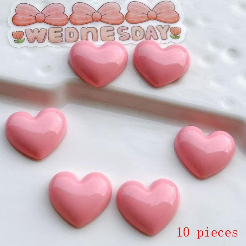 10Pcs Decorative Magnets Heart-Shaped Plastic Refrigerator Magnets For Kitchen Office Whiteboard Storage Cabinet & Dishwasher