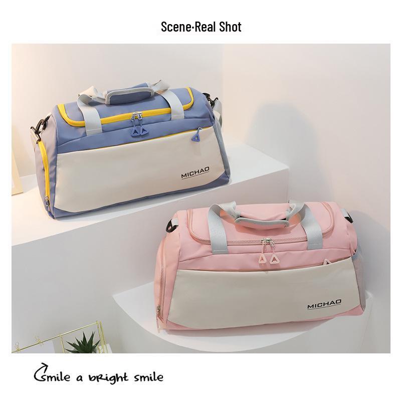 Water-Repellent Travel Bag with Wet/Dry Separation & Shoe Compartment for Sports, Fitness, Business, and Short Trips
