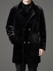 2025 Reversible Sable Fur Mid-Length Men's Coat: Winter Arrivals - Suit Collar, Warm Outerwear for Middle-Aged