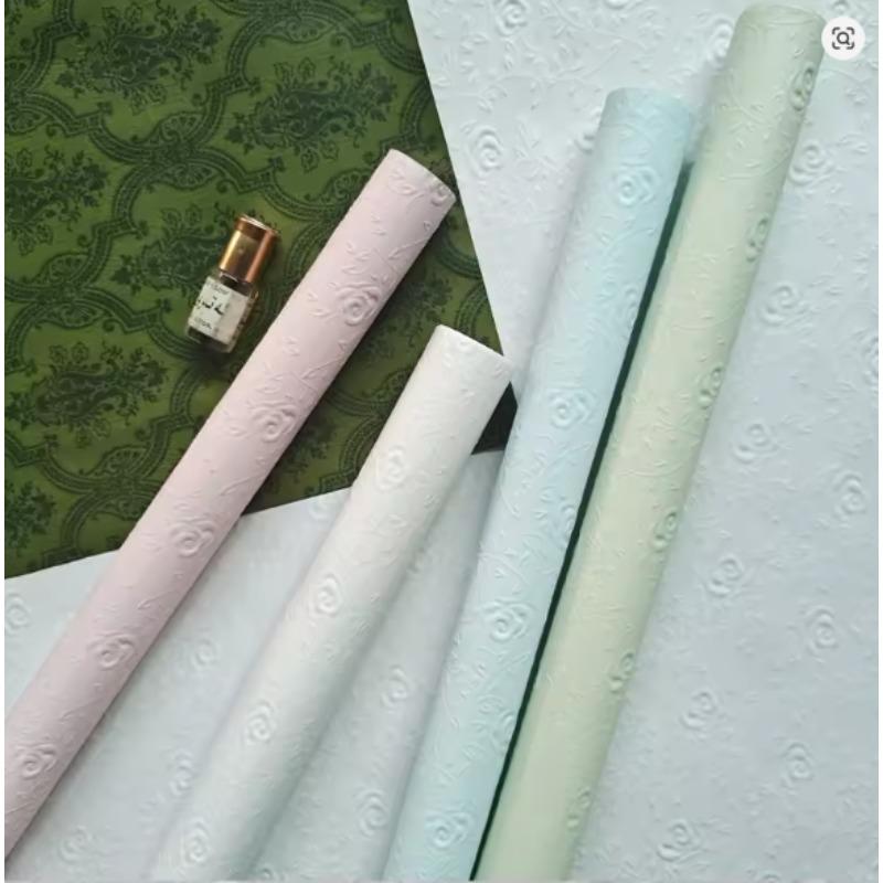 10pcs 58*58cm Art Paper Waterproof Flower Waterproof 3D Relief Art Paper Flower Valentine's Day Gift Packaging Kraft Papers Flower Shops Materials