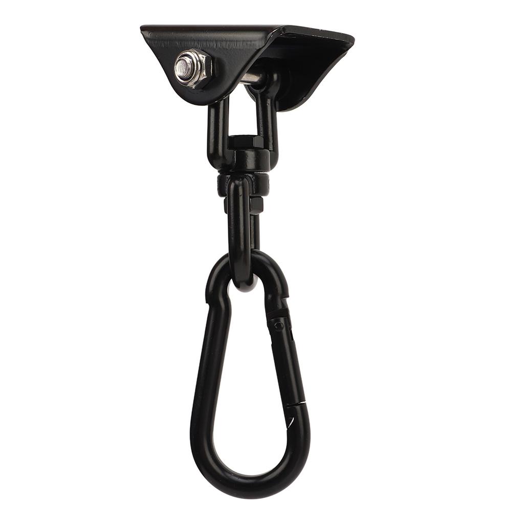 Hammock Hanging Hook Stainless Steel 360 Degree Rotate Strong Bearing Hammock Hanging Kit for Outdoor Use Black