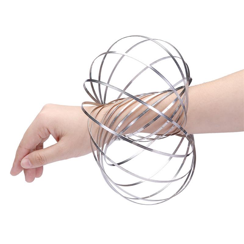 Decompression Magic Bracelet Flow Ring Anti-Stress Kinetic Spring Stainless Steel Children Adult Novelty Stress Relief Toys