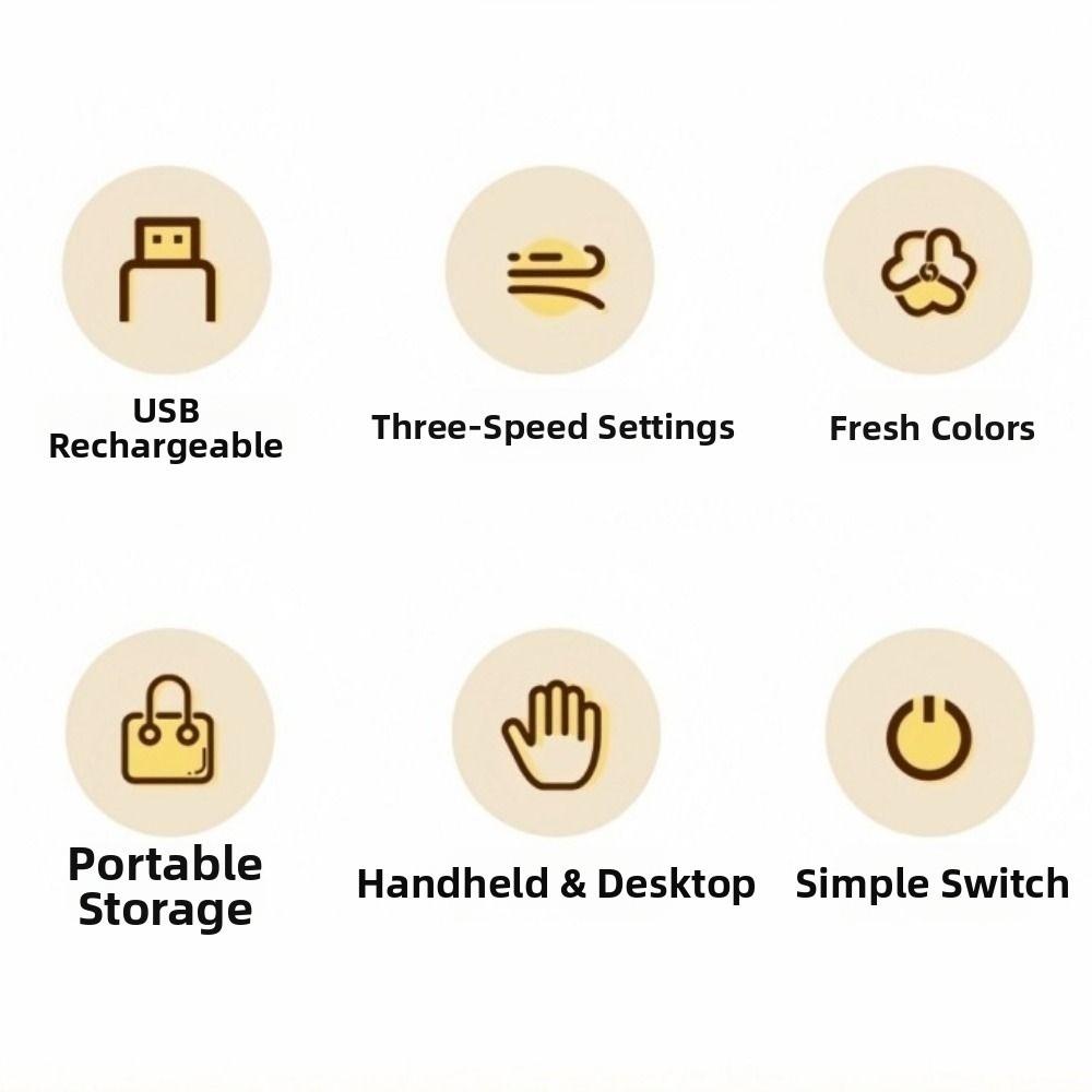 Foldable Portable Electric Fan Quiet Operation Neck Hanging Small Fan Personal Cooling Fan  Summer