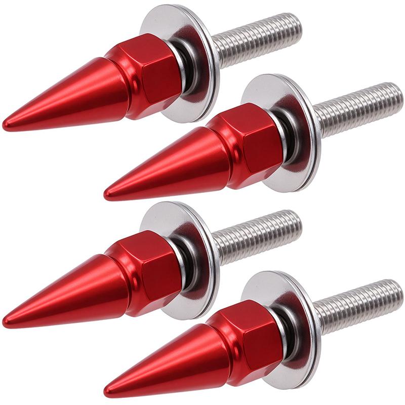 4pcs Aluminum Alloy M6 Screws Universal License Plate Fastening Set for Car Motorcycle Anti Rust Easy Install