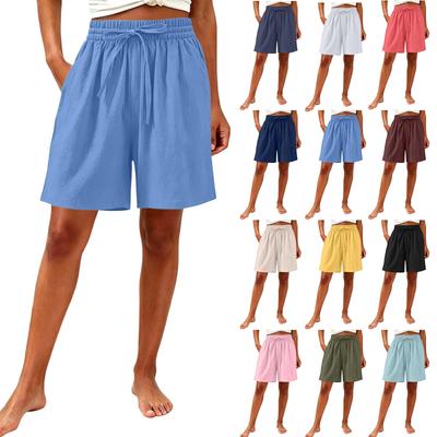 Women's Casual High Waist Drawstring Shorts with Pockets Lightweight Comfortable Loose Fit Summer Bottoms for Everyday Wear