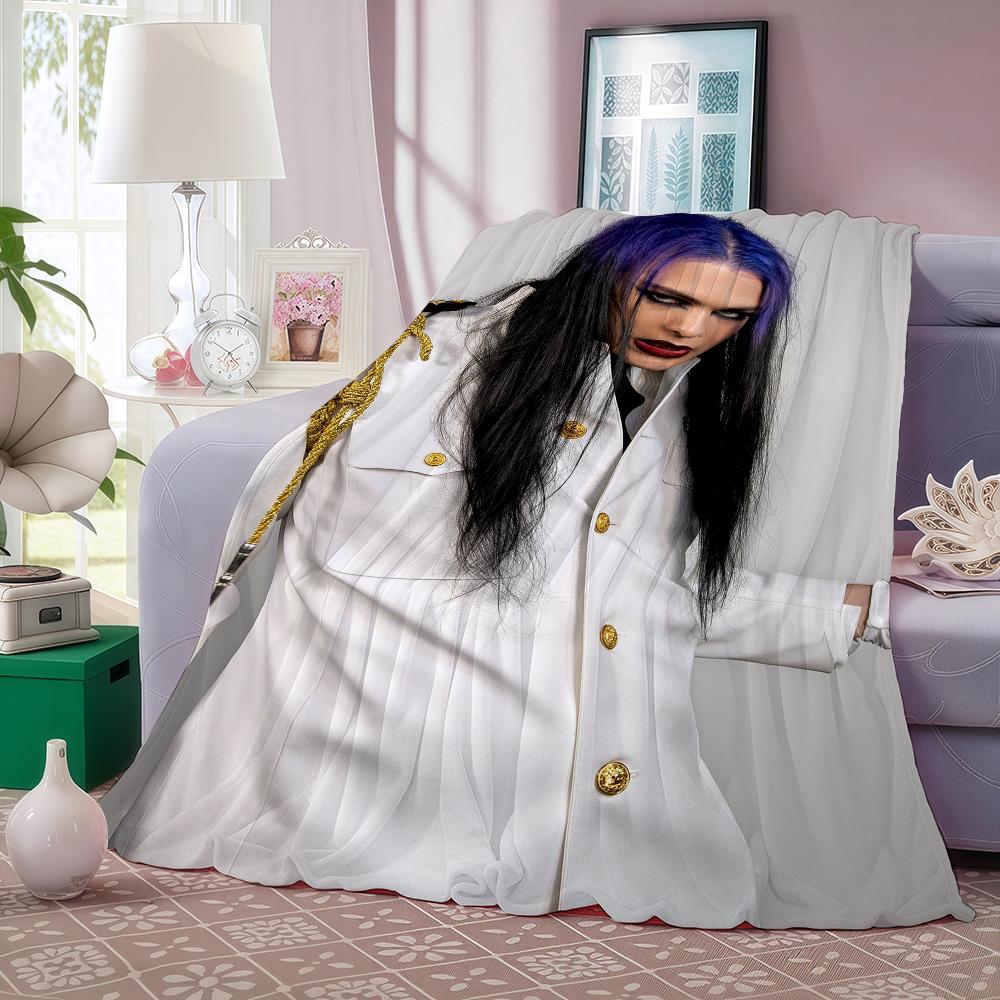 K-Kim Dracula Singer Seventy Thorns Blanket Warm And Soft Suitable For Bedroom Living Room Sofa Bed Office Travel Camping