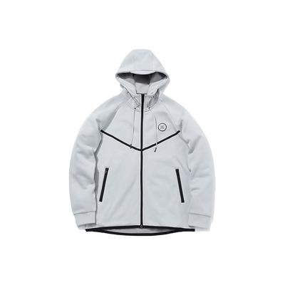 Li Ning Wade Series Casual Sports Fleece Hooded Jacket Men Jackets Gray AWDQ705-5