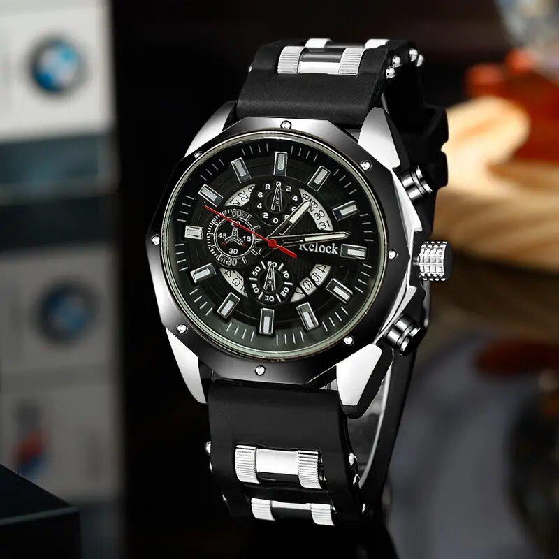 Silicone Men's Quartz Calendar Watch - Bestselling and Popular