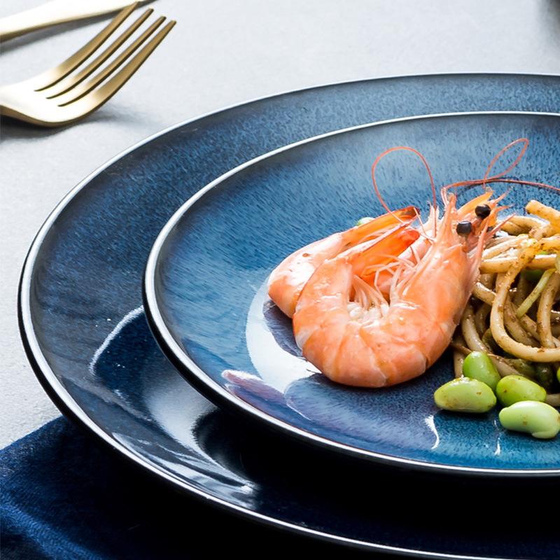 Creative Japanese Kiln Ceramic Star Plate Internet Celebrity Plate Hotel Household Dish Personalized Tableware