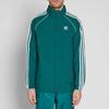Adidas Originals Trefoil Logo Colorblock Striped Sports Jacket Men Jacket Green CW1311