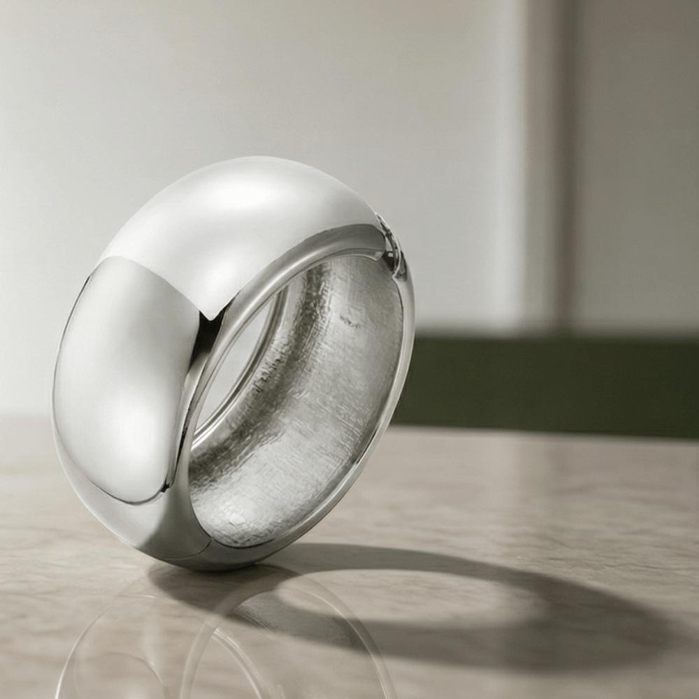 Geometry Exaggerated Bracelet Zinc Zinc Zinc Alloy Wide Side Bangle Fashion Simple Metal Bracelet  Gift
