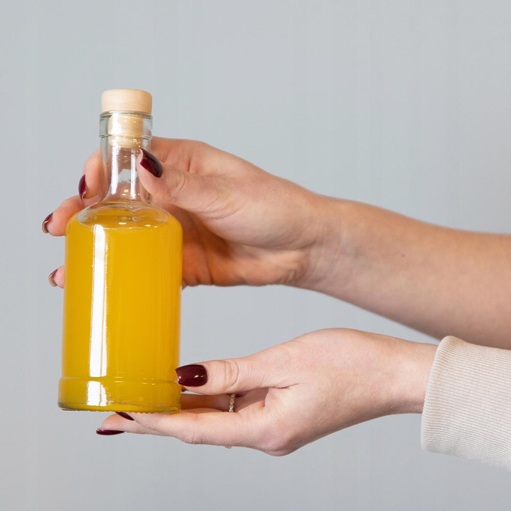 Tadek Glass Bottle 250ml For Liqueurs Alcohol Juice With Cork