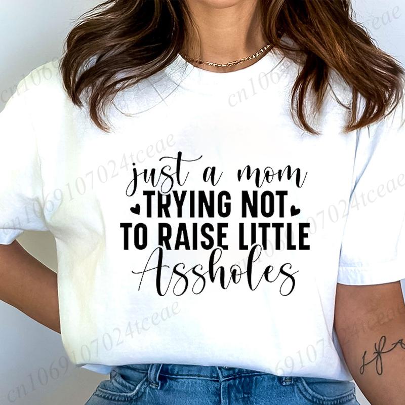 Women Fashion T Shirt Mom Life Print Funny Tops Womens Casual TShirt Tops blessed mama Tee mom of boys Aesthetic Mom Clothes