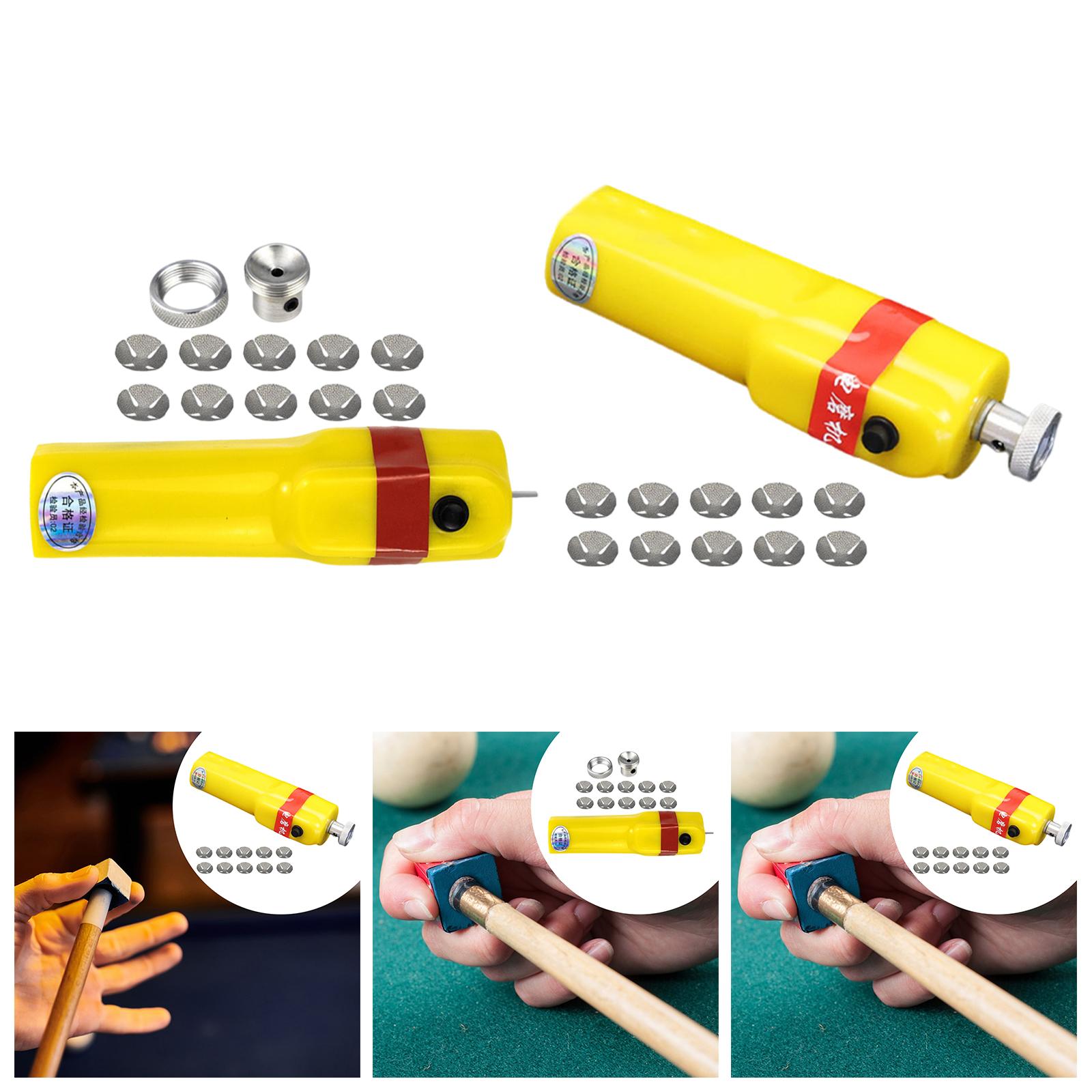 

Portable Lightweight Electric Billiards Cue Tip Tool Kit Easy Tip Installation for Pool Table Enthusiasts for Large Tips