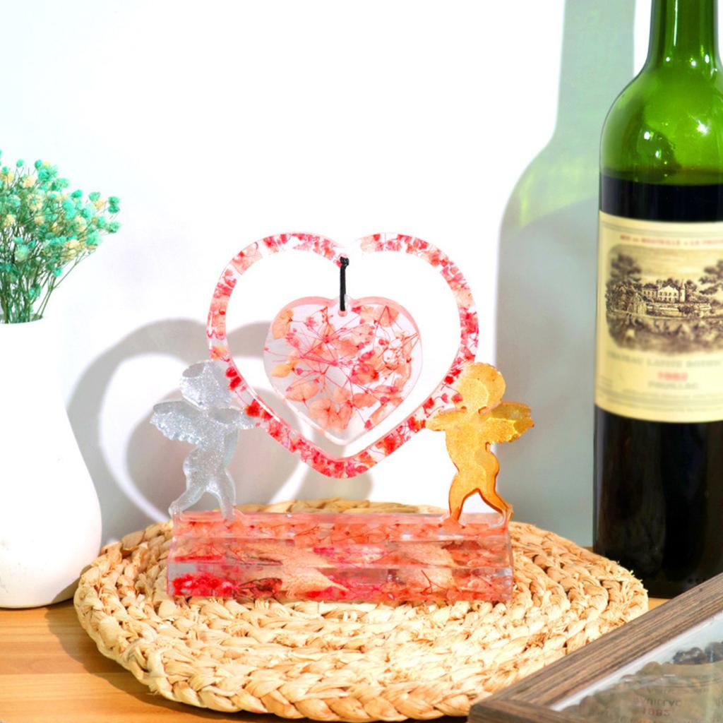 Capture Memories Cupids Heart Photo Frame Silicone Mold DIY Craft Epoxy Resin Casting Molds Home Office Ornaments
