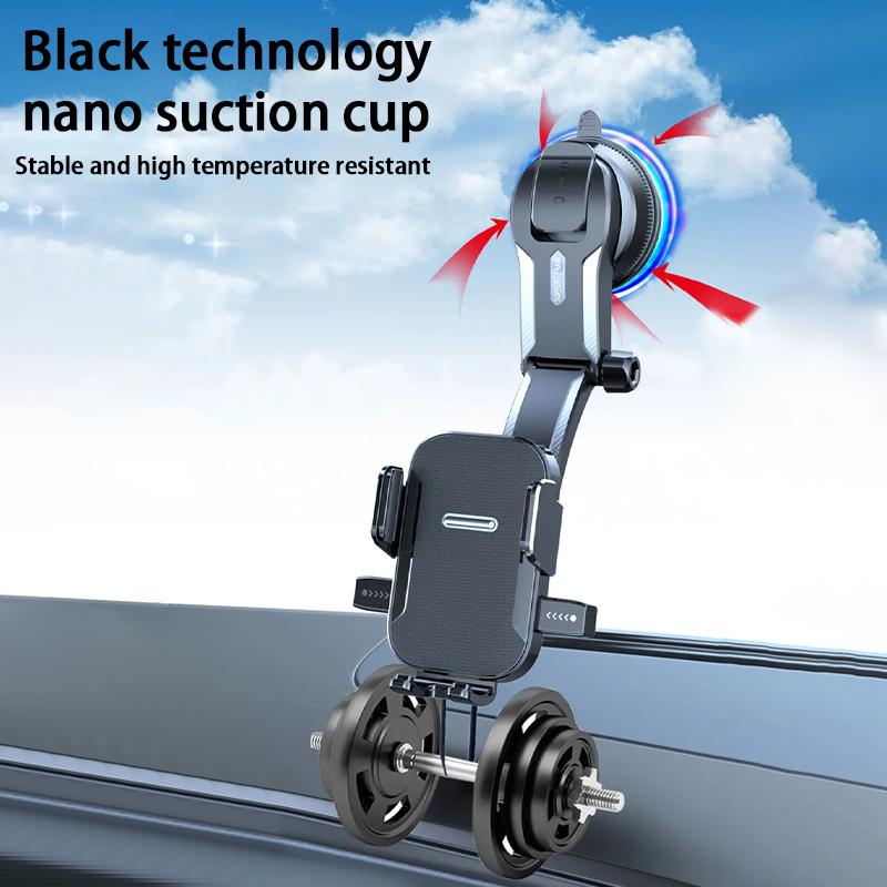 A29Car Phone Holder Stand Dashboard Mount 360° Rotatable Gravity Smartphone Holder With Extension Rod Bracket Gps Support