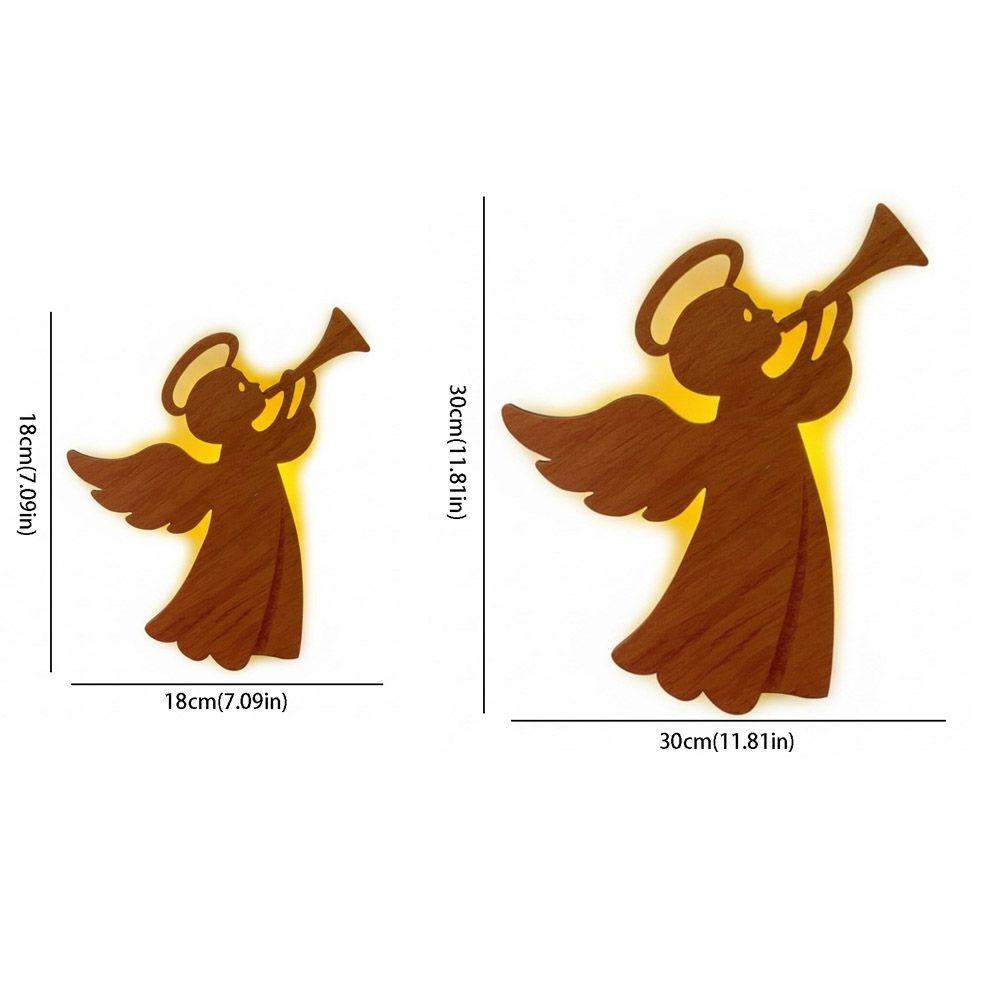 Wall Decor LED Light Angel Wall Lights Resin Craft Christmas Angel Angel Wall Hanging Decor Wall Pendant Christmas Gift