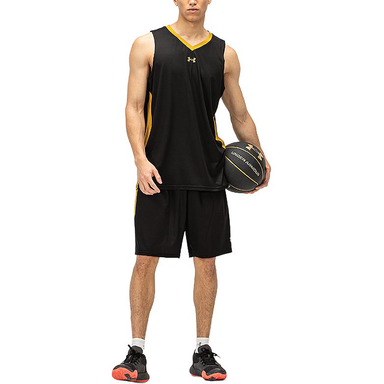 Under Armour Color Block Knit Training Basketball Vest Men Tops Black 21500107-001