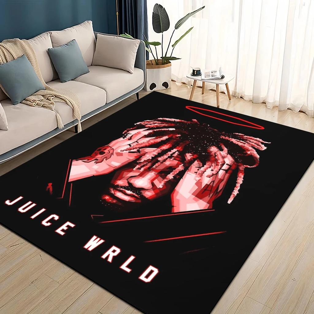 HD Juice WRLD 999 3D Legend Rapper Star Rug Carpet for Living Room Bedroom Home Decor,kids Play Non-slip for Sofa Doormat