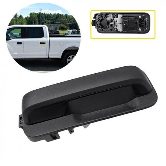 1PCS Exterior Door Handle For 2015-2018 Ford F-150 Rear Driver Side Smooth Black