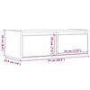 TV Cabinet with LED Lights Brown Oak Effect 75 X 35.5 X 25 Cm