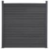VidaXL Fence Panel Set, Fence Wall, Barrier with Post, Garden Border Patio Terrace, Grey 180x186 3211827