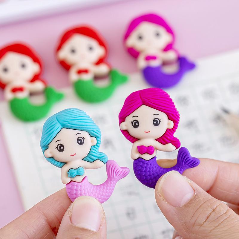 Cute Mermaid Cartoon Eraser - Children s Stationery Prize Single Price (48 per box)