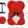 Preserved Rose Flower Teddy Bear - 25cm Birthday Gift
