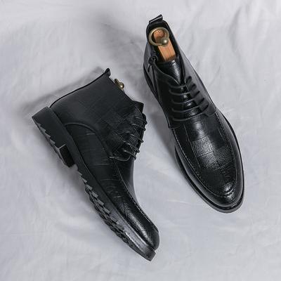 Lederstiefel für Herren Echtes Leder Übergröße Stiefel Hochwertige Designer Formelle Stiefel Lässige Stiefel Mode Business