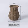 Handmade Plastic Rattan Flower Vase: Indoor Desktop Decor for Dry Flower Arrangements